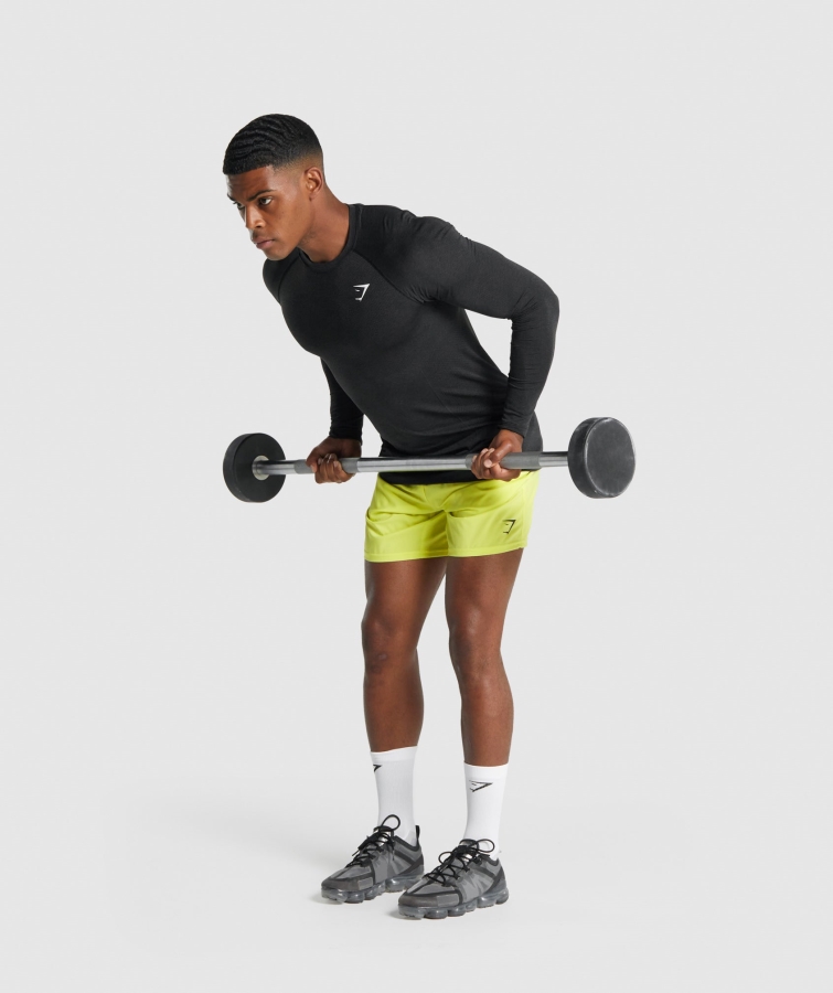 Gymshark Vital ışık Dikişsiz Uzun Kollu Tişört Siyah Marn