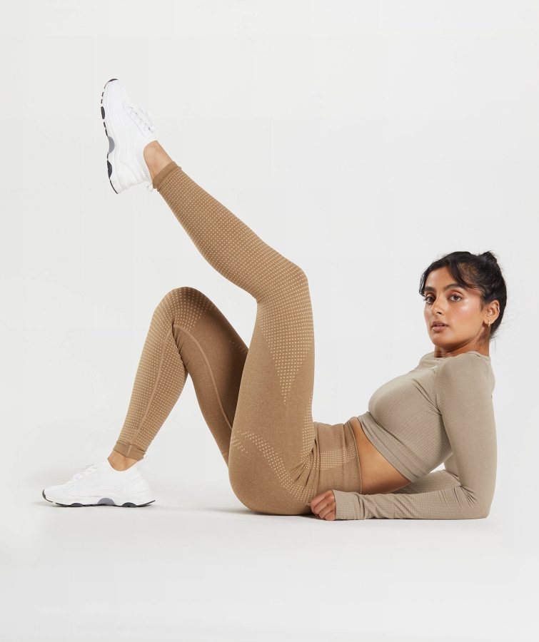 Gymshark Hayati Dikişsiz 2.0 Tozluk Açık Kahverengi