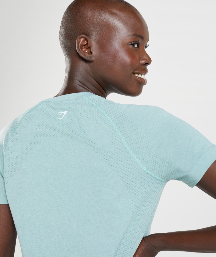 Gymshark Vital Dikişsiz 2.0 Hafif Tişört Inci Mavi Marn