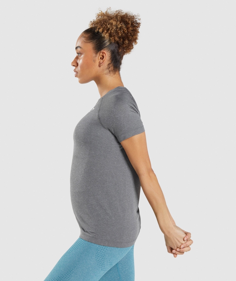 Gymshark Vital Dikişsiz 2.0 Hafif Tişört Dumanlı Gri Marn