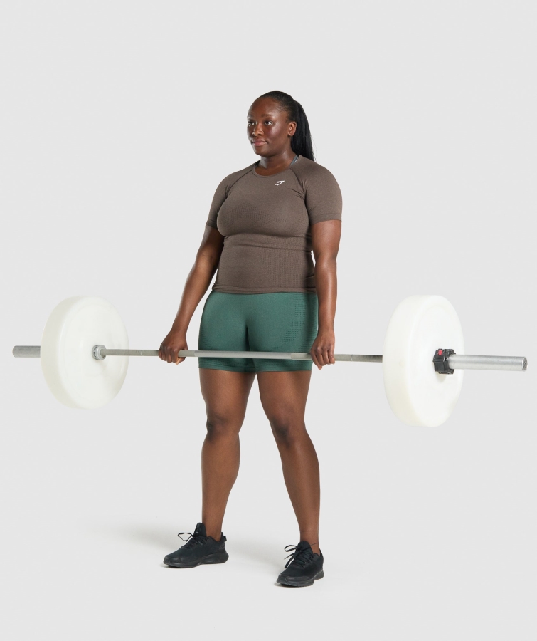 Gymshark Vital Dikişsiz 2.0 şort Koyu Yeşil Marn