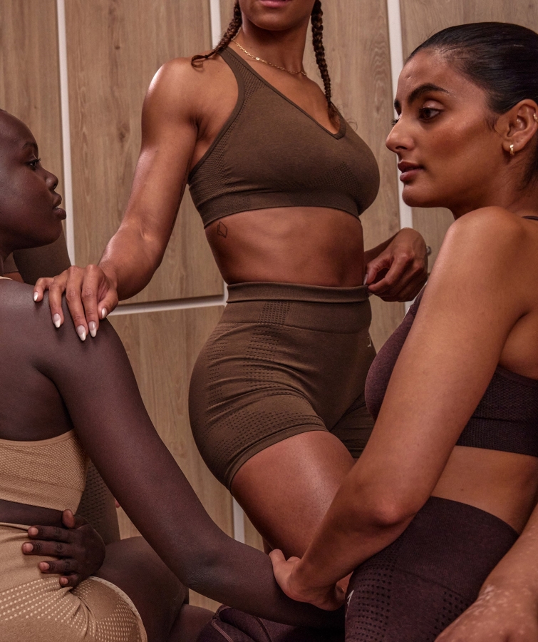 Gymshark Vital Dikişsiz 2.0 şort Espresso Marn