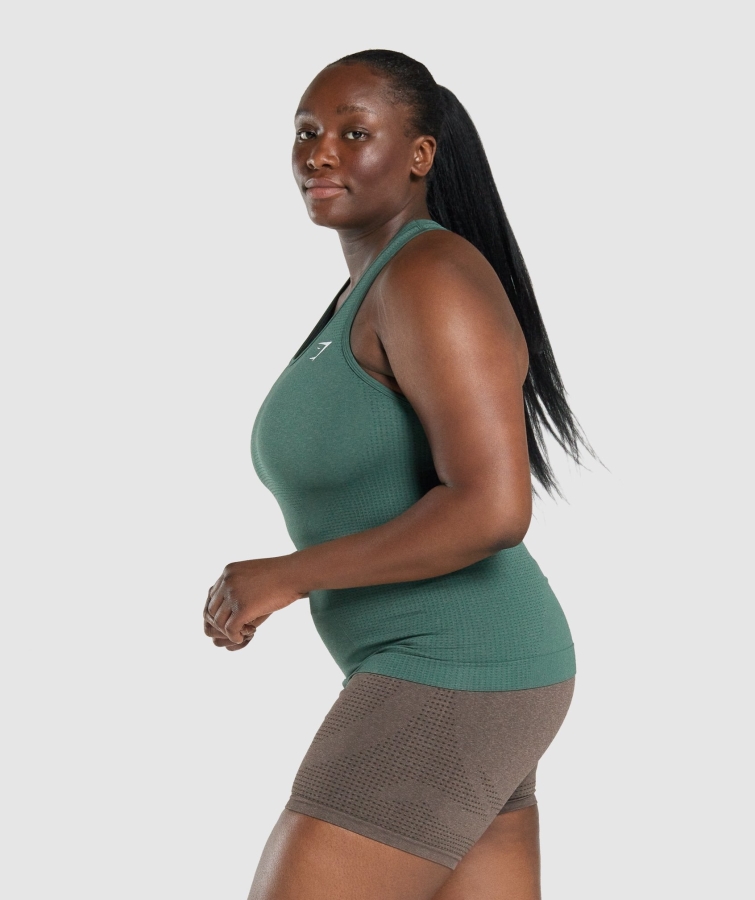 Gymshark Hayati Sorunsuz 2.0 Yelek Koyu Yeşil Marn
