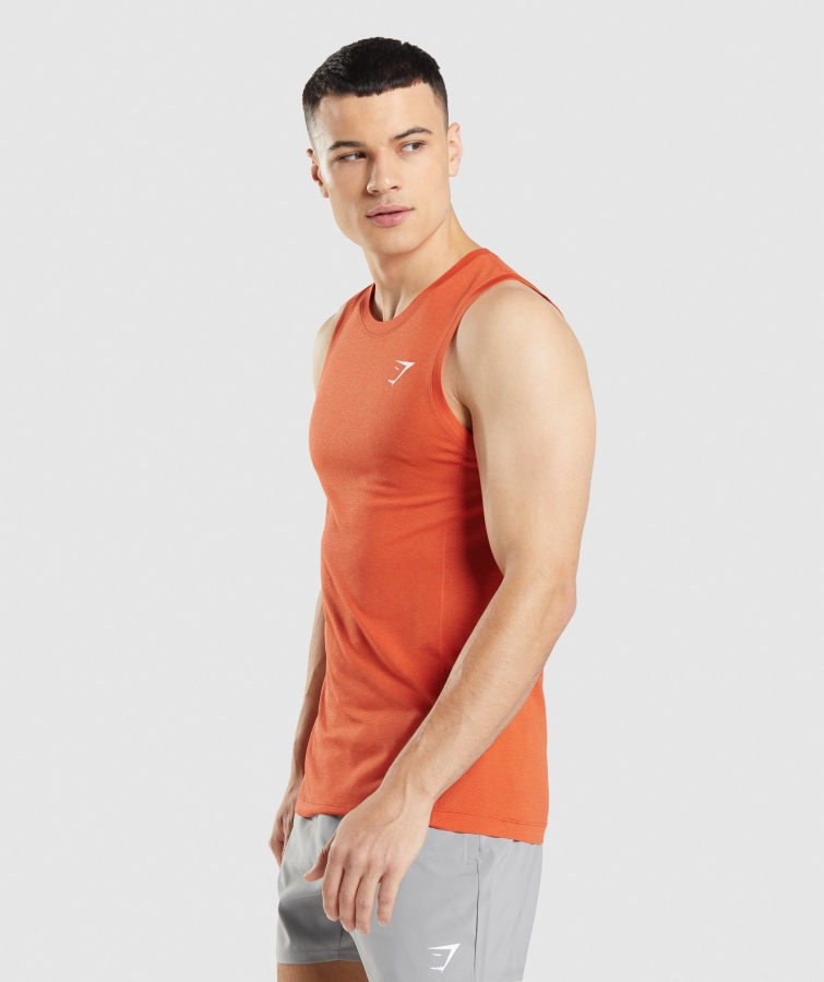 Gymshark Hayati Sorunsuz Hafif Tank Papaya Turuncu Marn