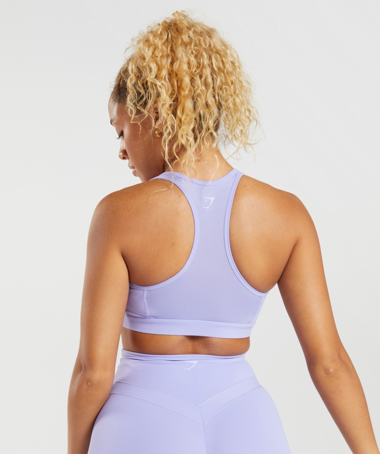 Gymshark Whitney örgü Spor Sutyeni Kır çiçeği Mor