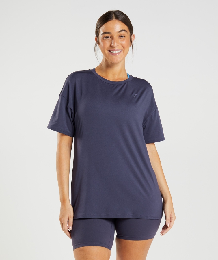 Gymshark Whitney Oversize T-shirt Indigo Lacivert