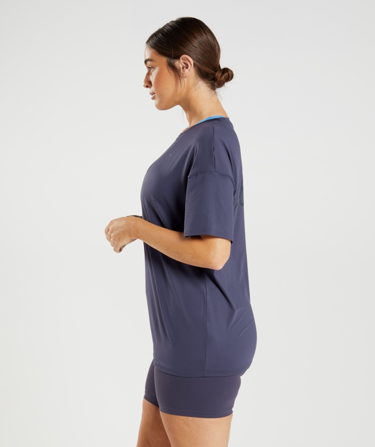 Gymshark Whitney Oversize T-shirt Indigo Lacivert
