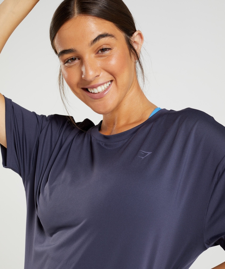Gymshark Whitney Oversize T-shirt Indigo Lacivert