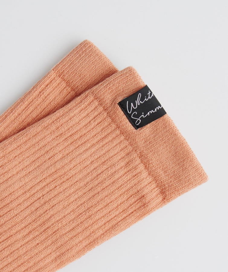 Gymshark Whitney Tab Ekip çorabı 1pk Gün Batımı Bej