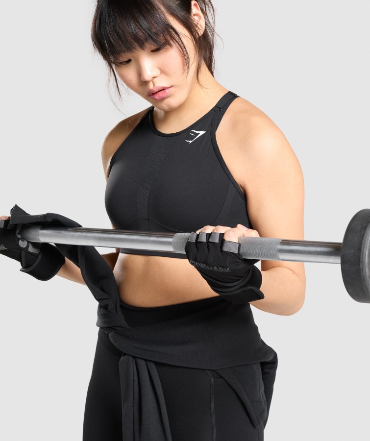 Gymshark şal Kaldırma Eldivenleri Siyah