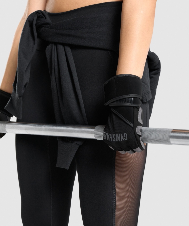 Gymshark şal Kaldırma Eldivenleri Siyah